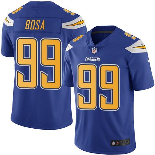 Nike Chargers #99 Joey Bosa Electric Blue Men's Stitched NFL Limited Rush Jersey - Click Image to Close